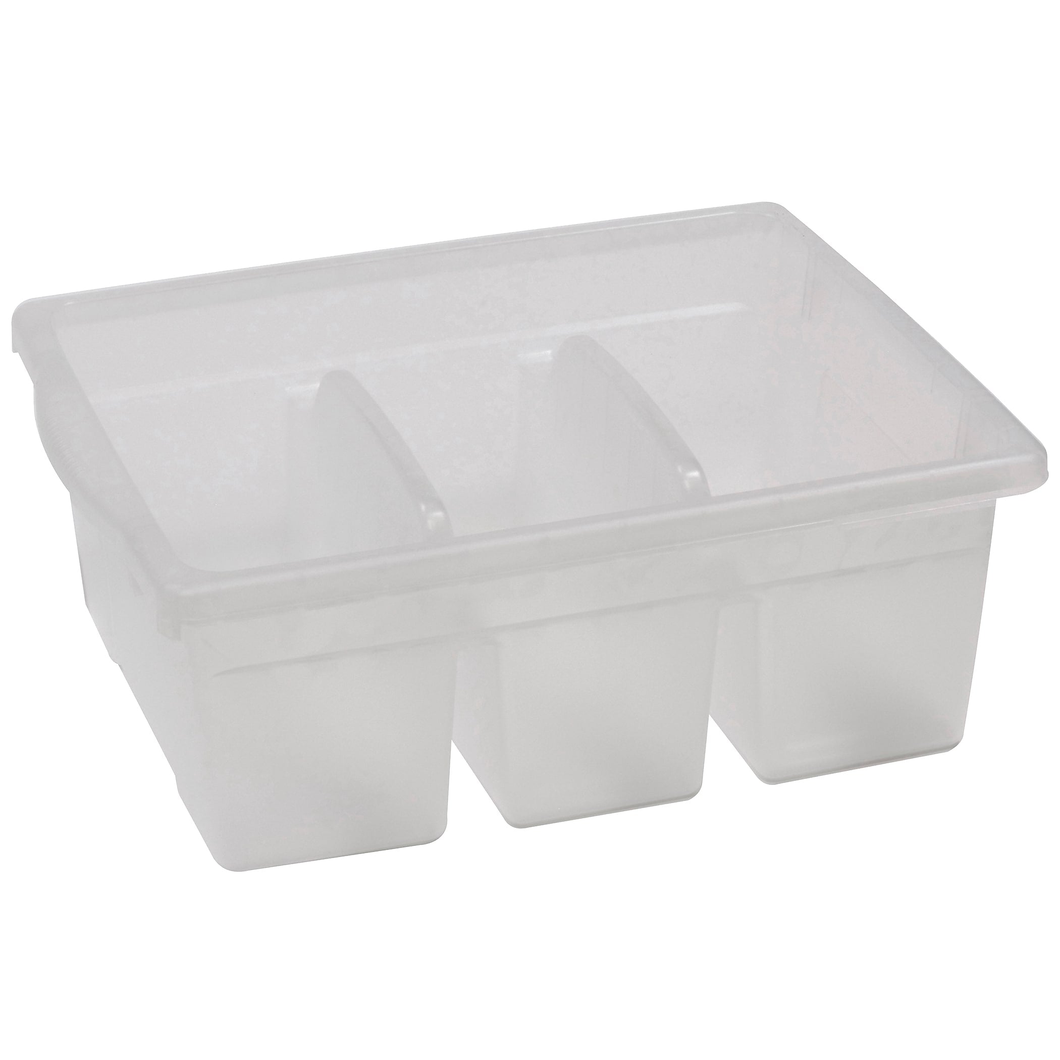 Copernicus Educational Products 15.75"H x 12.5"W Large Divided Plastic Tubs, Clear (CEPCC4069C)