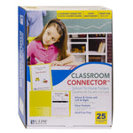 C-Line Classroom Connector School-to-Home Heavy Duty File Folder, Letter Size, Yellow, 25/Box (CLI32006)