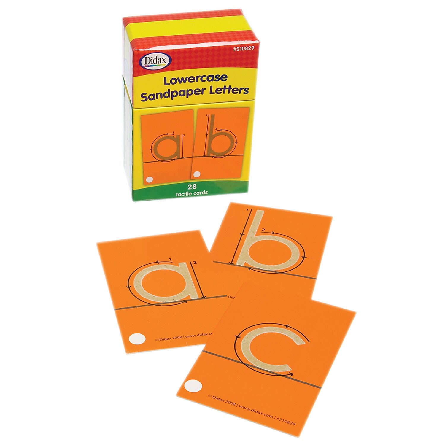 Didax Tactile Sandpaper Lowercase Letters, 28/Set (DD-210829)