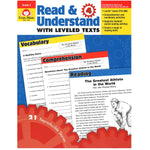 Evan-Moor® "Read and Understand With Levelled Texts" Grade 4 Resource Book, Language Arts/Reading