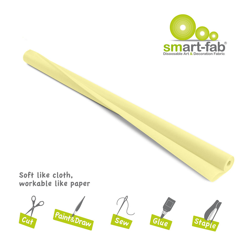 Smart Fab Disposable Art & Decoration Fabric, Cream, 48" x 40' Roll (SMF1U384804031)