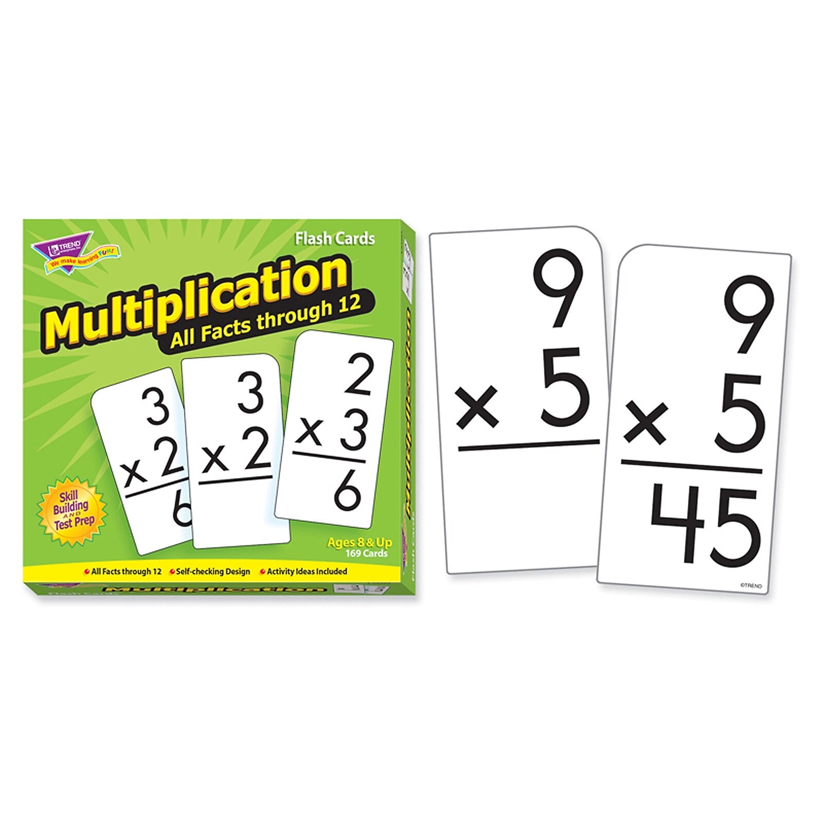 Multiplication 0-12 All Facts Skill Drill Flash Cards for Grades 3-8, 169 Pack (T-53203)