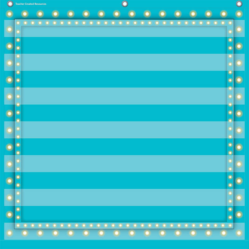 Teacher Created Resources 7 Pocket Pocket Chart, Light Blue Marquee (TCR20780)