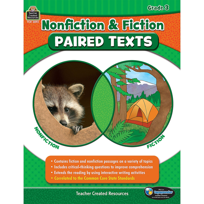 Nonfiction and Fiction Paired Texts Grade 3, Paperback (TCR3893)