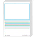 Teacher Created Resources K, 1 5/8" Space Writing Paper, Printed, Letter 8.50" x 11", White Paper, 360Sheet