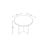 Bush Business Furniture 42W Round Conference Table with Wood Base, Mocha Cherry (99TB42RMR)