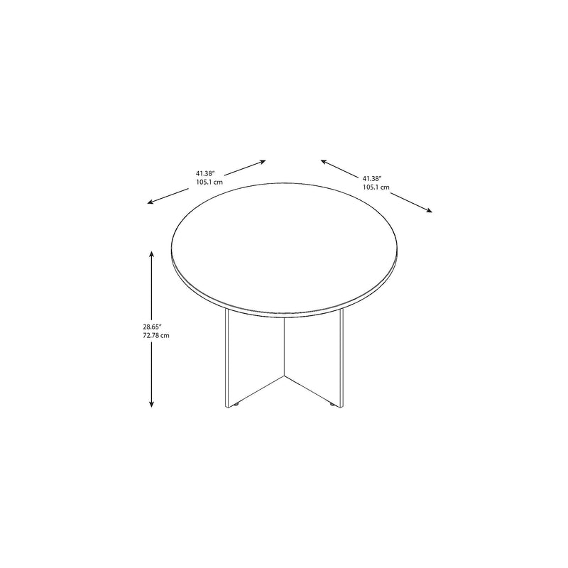 Bush Business Furniture 42W Round Conference Table with Wood Base, Mocha Cherry (99TB42RMR)
