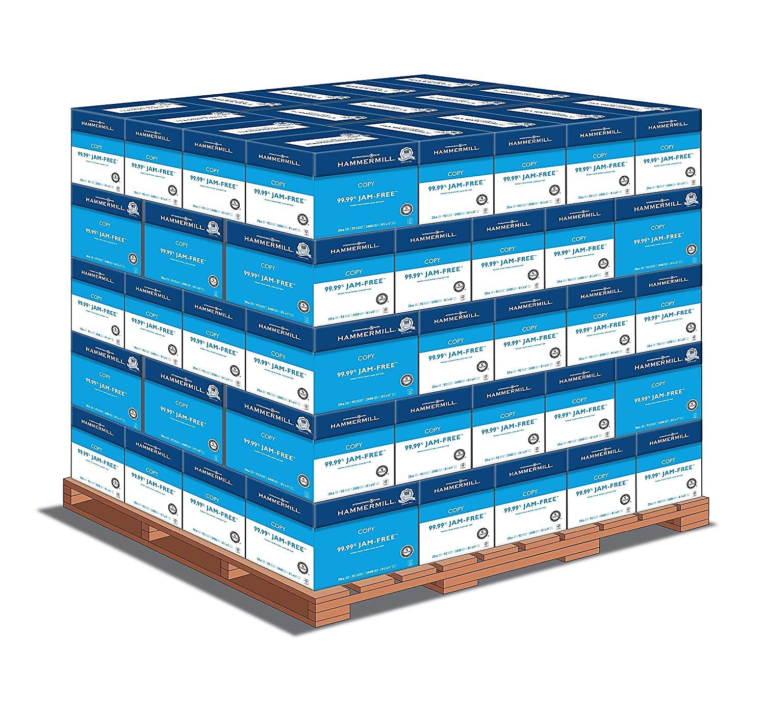 Hammermill Copy Plus 8.5" x 11" Copy Paper, 20 lbs., 92 Brightness, 40 Cartons/Pallet, 3/Pallets (105007PL)