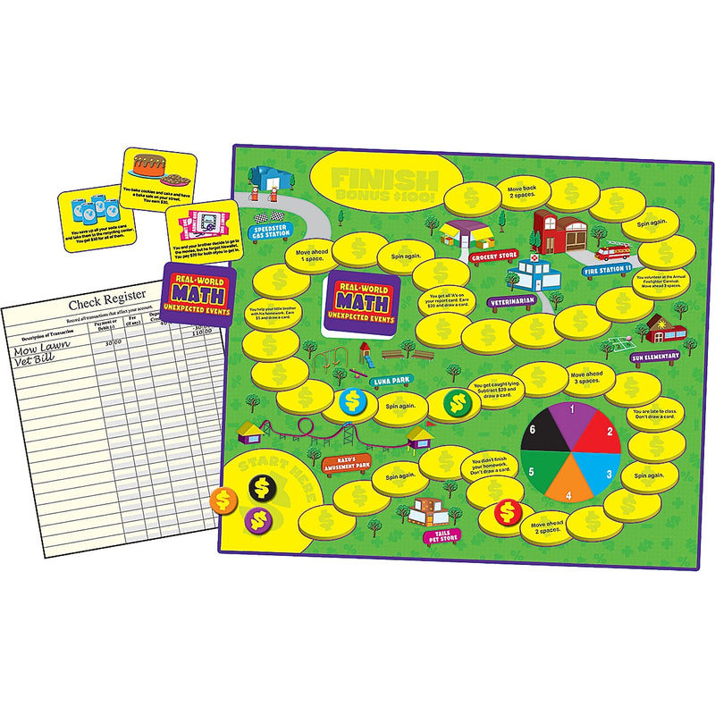 Teacher Created Resources Real World Math: Unexpected Events Game (TCR7804)