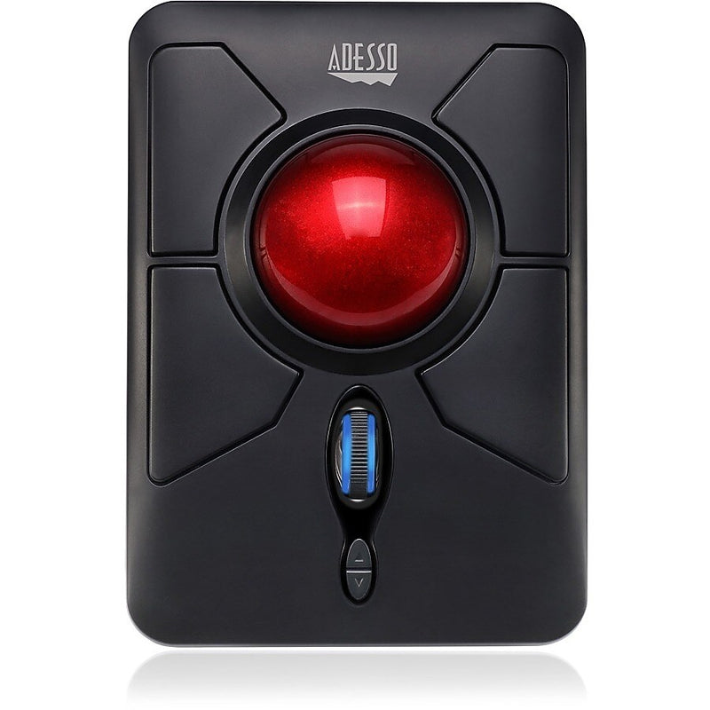 Adesso iMouse T50 Wireless Ergonomic Ambidextrous Optical Mouse, Red/Black