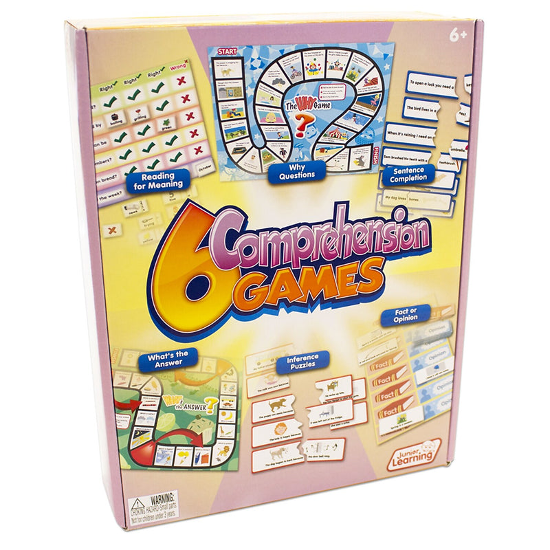 Junior Learning 6 Comprehension Games, multicolor (JRL406)