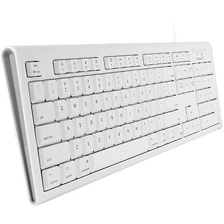 Macally White 104 Key Full Size USB Keyboard for Mac (QKEY)