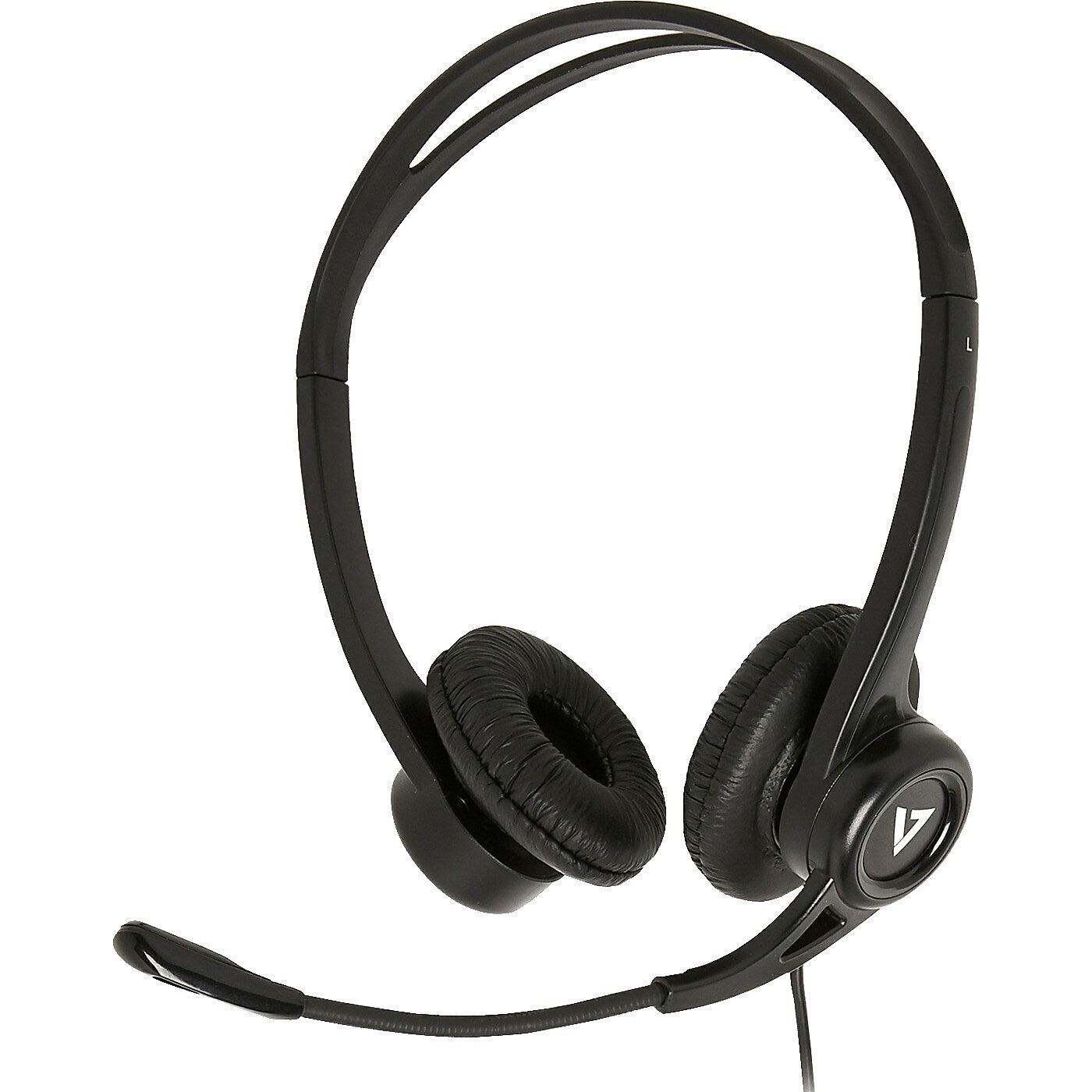 V7 Stereo Computer Headset, Over-the-Head, Black (HU311-2NP)