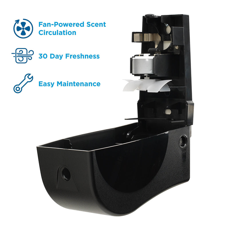 ActiveAire® Powered Whole-Room Freshener Dispenser by GP PRO, Black, 4.090” W x 3.610” D x 6.820” H (53257A)