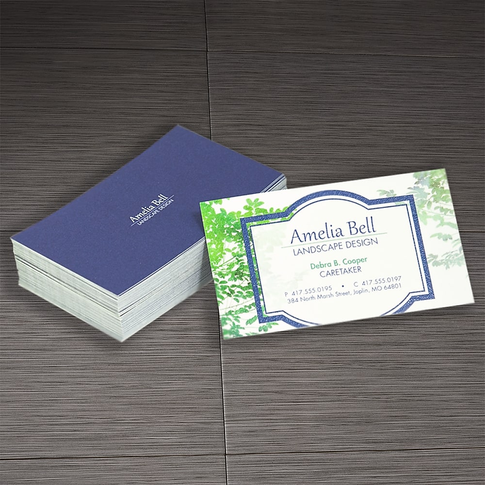 Full Color 2-sided Business Cards, Standard Stock Flat or Raised Print, 250