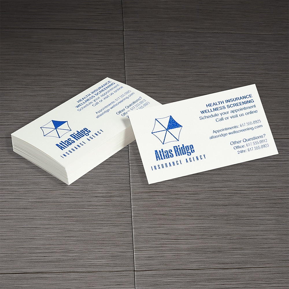 Traditional 1 -Color Business Cards, Premium, 2"x3-1/2", Qty 1000
