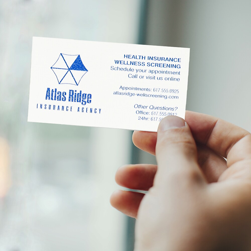 Traditional 1 -Color Business Cards, Premium, 2"x3-1/2", Qty 1000