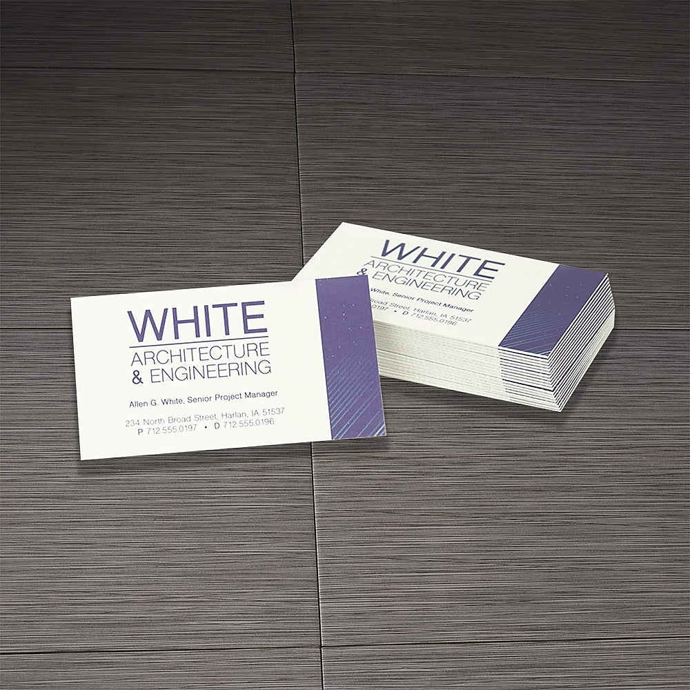 Luxury Heavyweight Business Cards, 38 pt., 2 sided,2"x3-1/2", Qty 250
