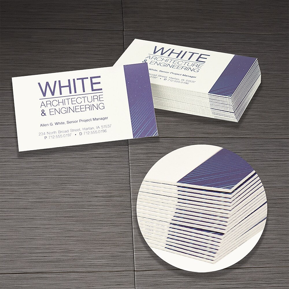 Luxury Heavyweight Business Cards,38 pt. 2 sided, ,2"x3-1/2", Qty 200