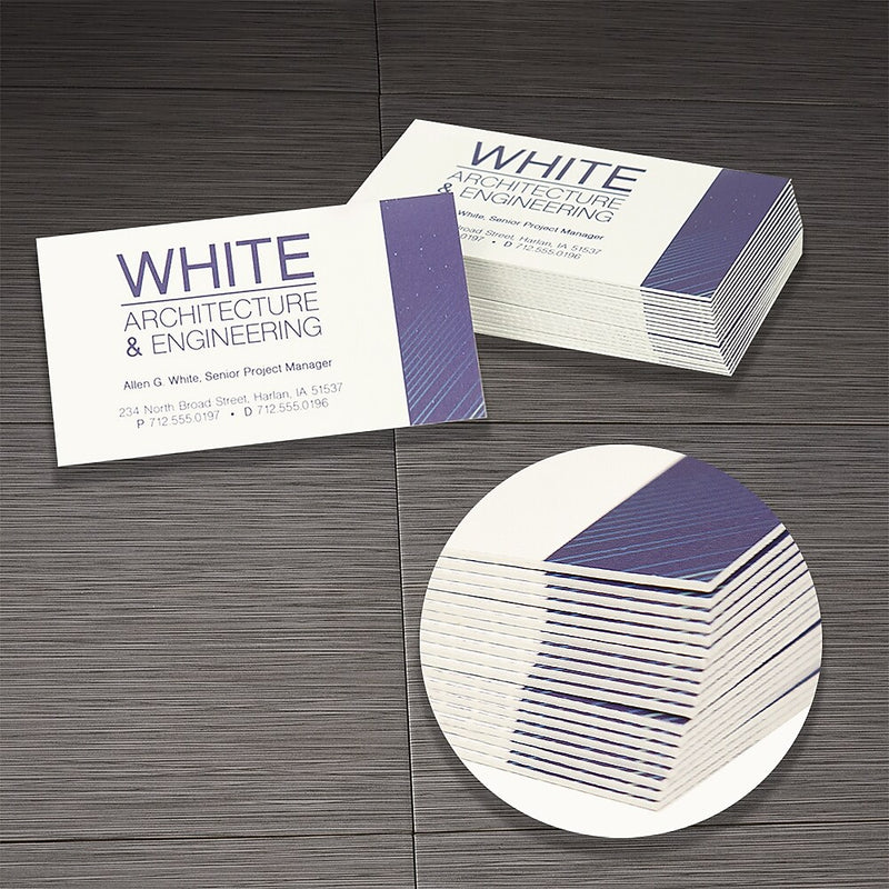 Luxury Heavyweight Business Cards,38 pt. 2 sided, ,2"x3-1/2", Qty 200