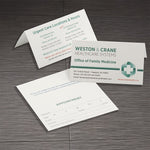 Custom Fold Over-Full Color Specialty Business Card, printed 2 sided, 14pt Uncoated, 2"x3-1/2, Qty 500