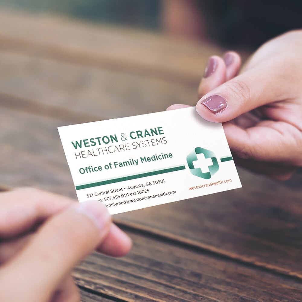 Custom Fold Over-Full Color Specialty Business Card, printed 2 sided, 14pt Uncoated, 2"x3-1/2, Qty 500