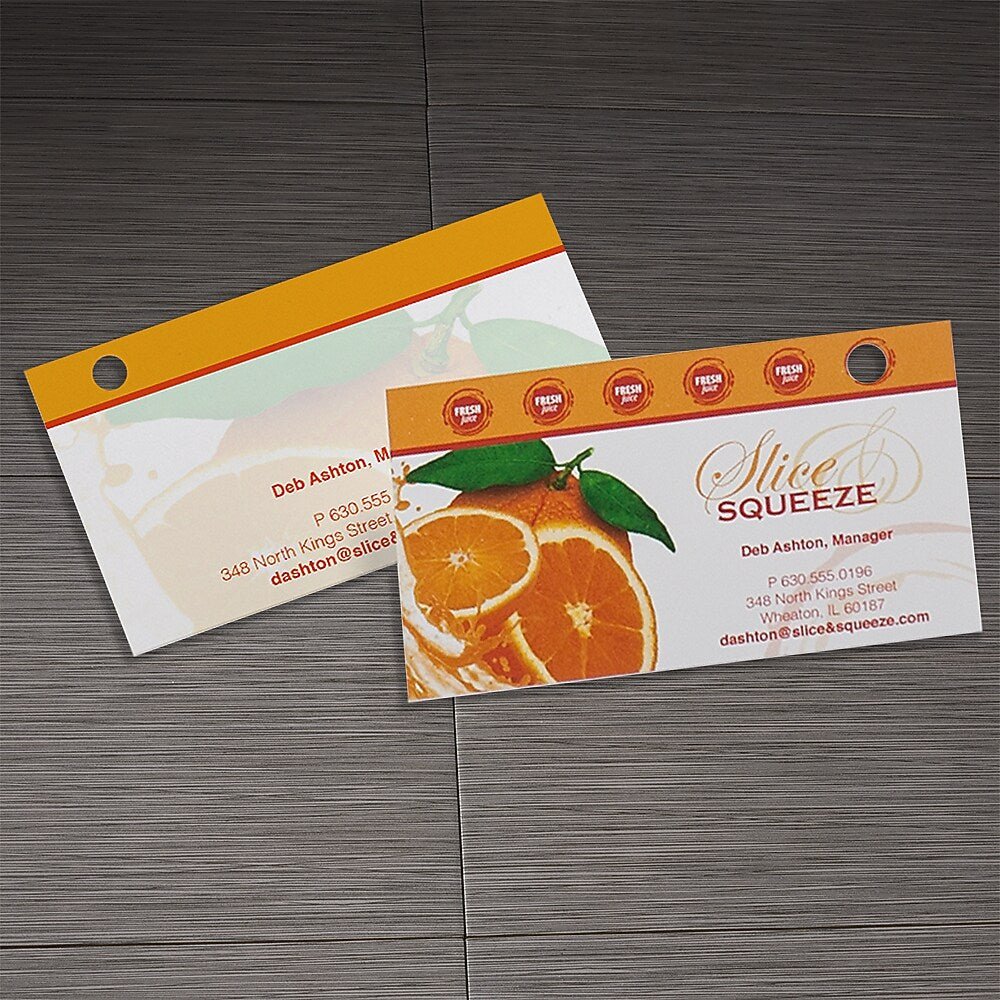 Custom Synthetic PVC Full Color Business Card, 2 Sided, 15 mil, UV Gloss, 2"x3-1/2, Qty 250