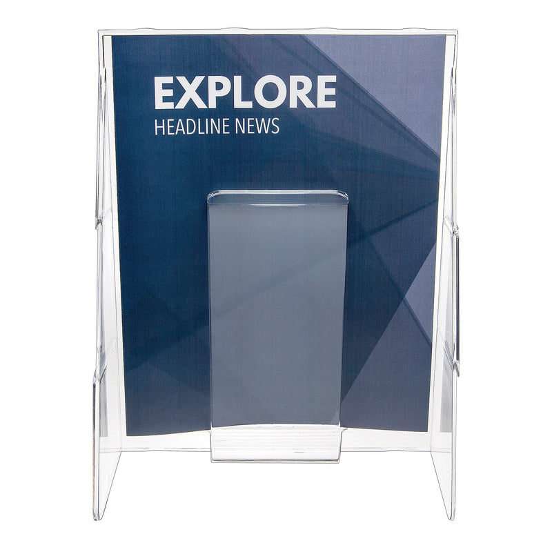 Deflect-O Stand-Tall Magazine Holder, Wall Mounted, Clear Plastic (55501)