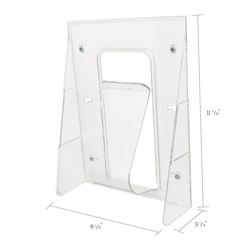 Deflect-O Stand-Tall Magazine Holder, Wall Mounted, Clear Plastic (55501)