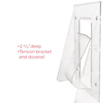 Deflect-O Stand-Tall Magazine Holder, Wall Mounted, Clear Plastic (55501)