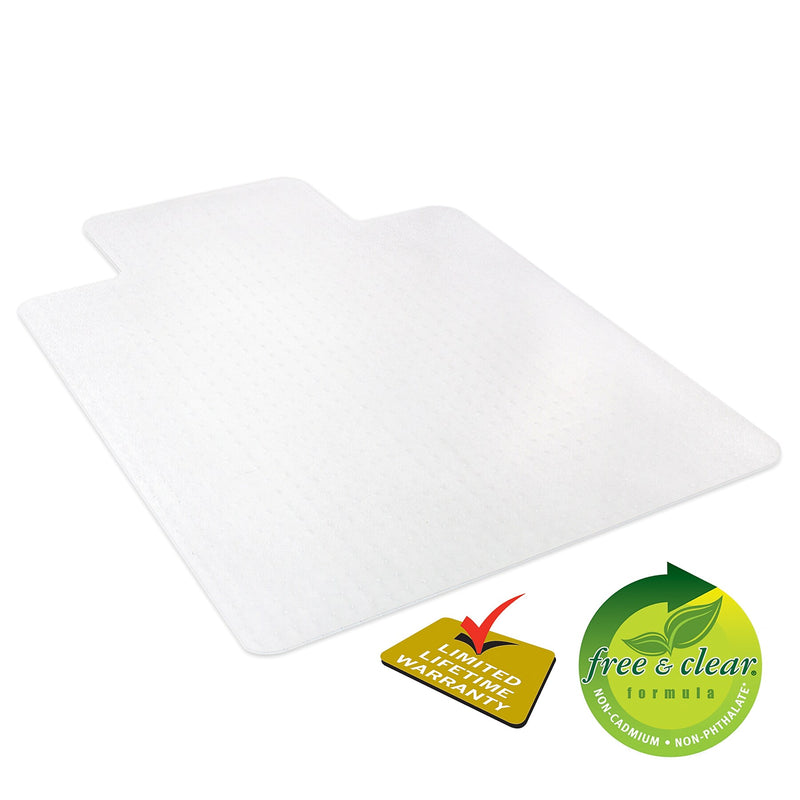 Deflect-O EconoMat Carpet Chair Mat with Lip, 36" x 48'', Low-Pile, Clear (CM11112)