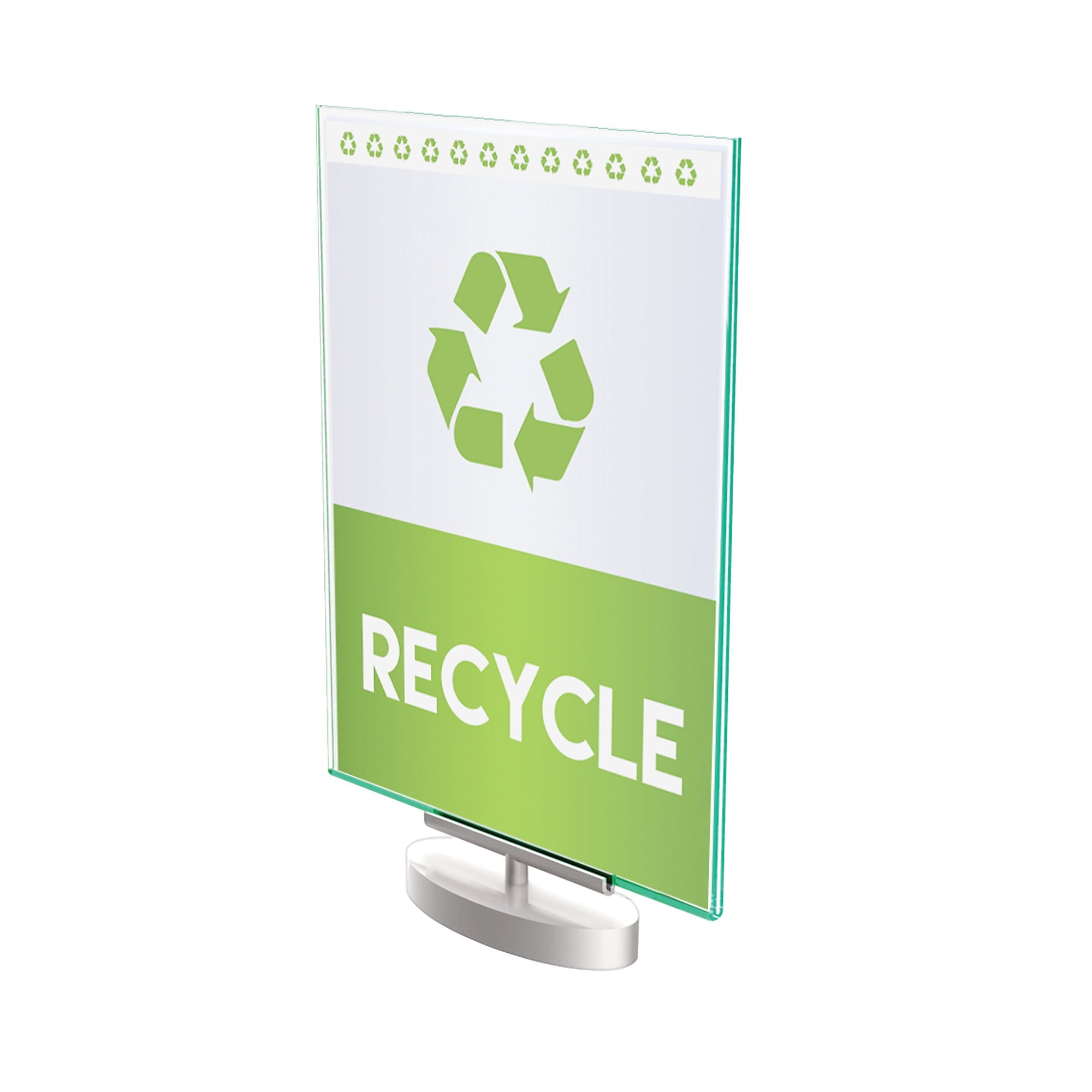 Deflect-O Superior Image Document Holder, 8.5" x 11", Table Top, Silver/Clear Acrylic (691590)