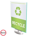 Deflect-O Superior Image Document Holder, 8.5" x 11", Table Top, Silver/Clear Acrylic (691590)