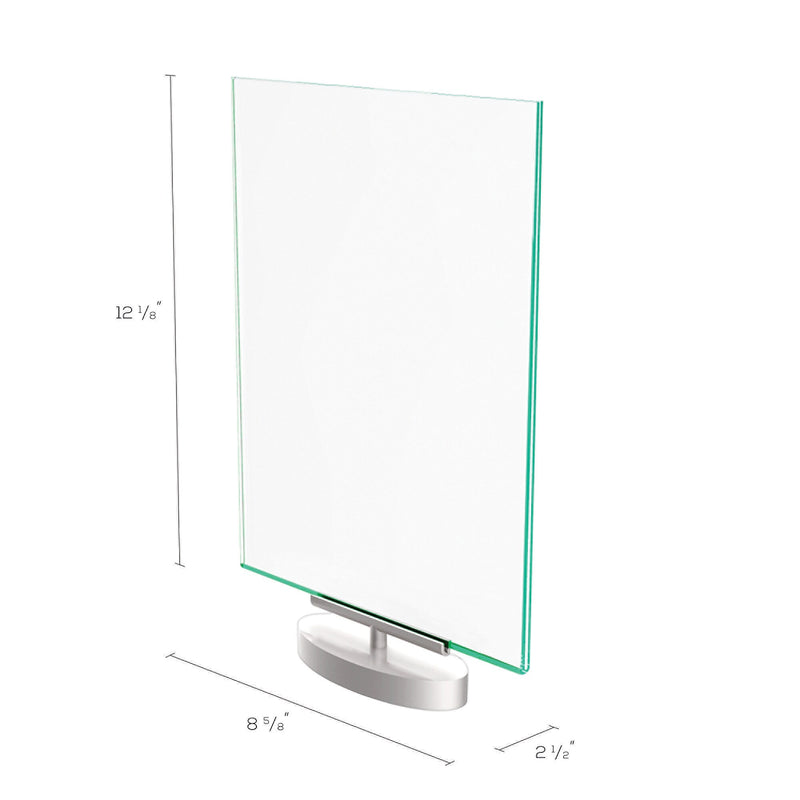 Deflect-O Superior Image Document Holder, 8.5" x 11", Table Top, Silver/Clear Acrylic (691590)