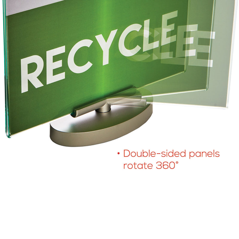 Deflect-O Superior Image Document Holder, 8.5" x 11", Table Top, Silver/Clear Acrylic (691590)