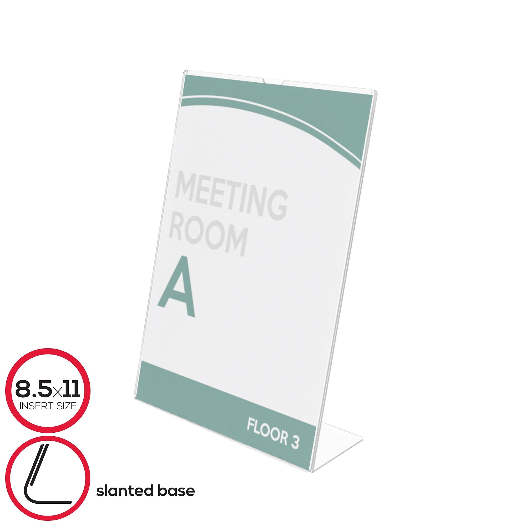 Deflect-O Superior Image Document Holder, 8.5" x 11", Table Top, Clear Plastic (DEF590101)