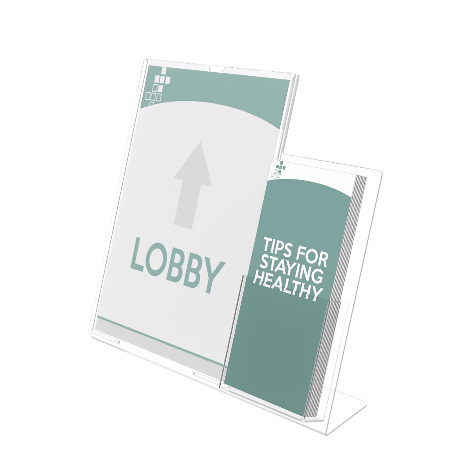 Deflect-O Superior Image Document Holder, 8.5" x 11", Table Top, Clear Plastic (599401)