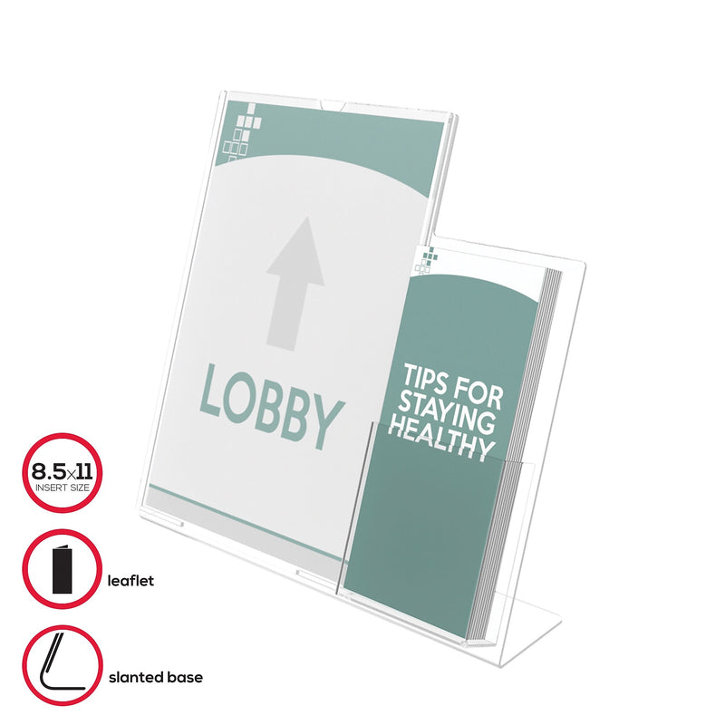 Deflect-O Superior Image Document Holder, 8.5" x 11", Table Top, Clear Plastic (599401)