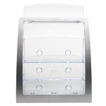 Deflect-O 3-Compartment Plastic Magazine Rack, Silver (DEF693745)