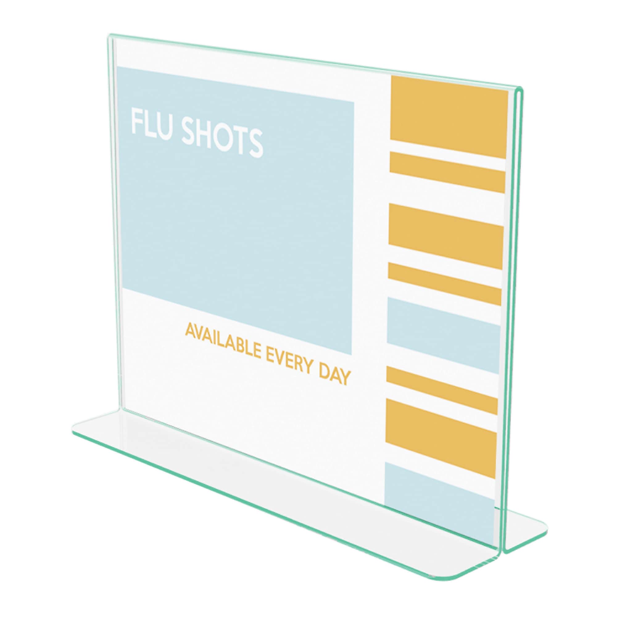 Deflect-O Superior Image Horizontal Document Holder, 11" x "8.5", Table Top, Clear Acrylic (DEF5991890)