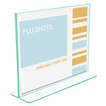 Deflect-O Superior Image Horizontal Document Holder, 11" x "8.5", Table Top, Clear Acrylic (DEF5991890)