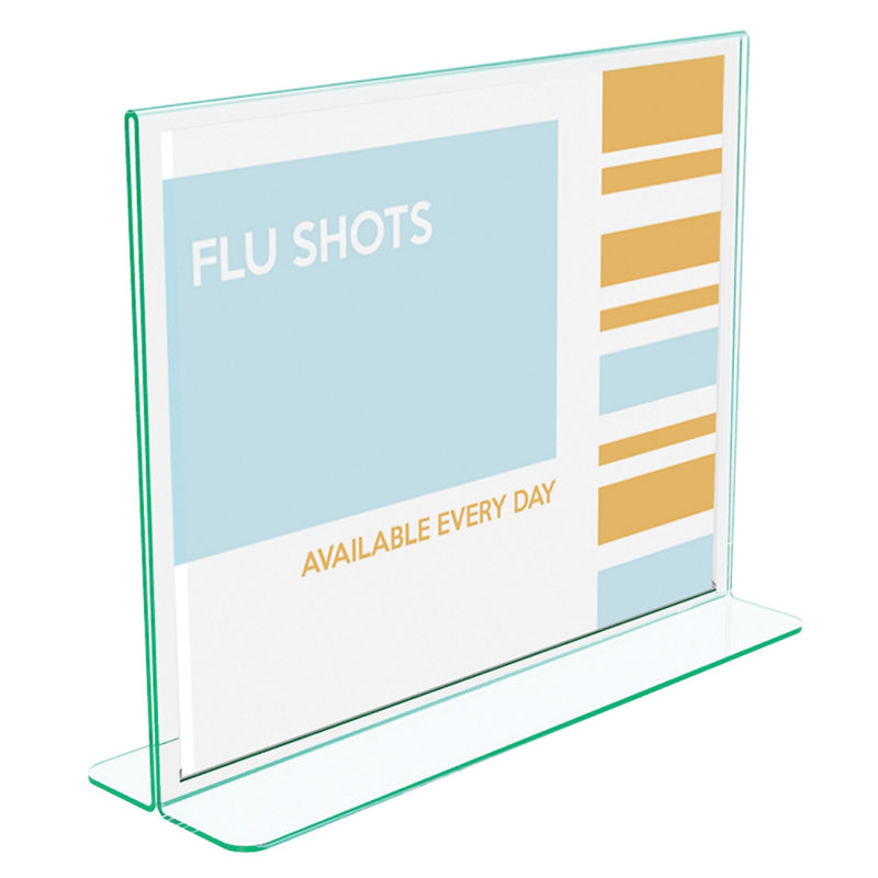 Deflect-O Superior Image Horizontal Document Holder, 11" x "8.5", Table Top, Clear Acrylic (DEF5991890)