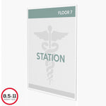 Deflect-O Superior Image Document Holder, 8.5" x 11", Wall Mounted, Clear Plastic (DEF588601)