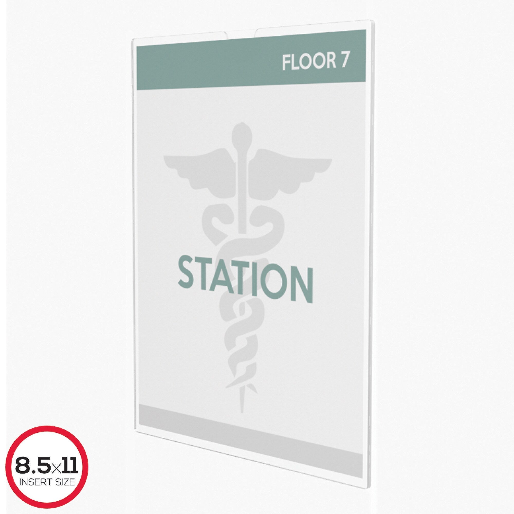 Deflect-O Superior Image Document Holder, 8.5" x 11", Wall Mounted, Clear Plastic (DEF588601)