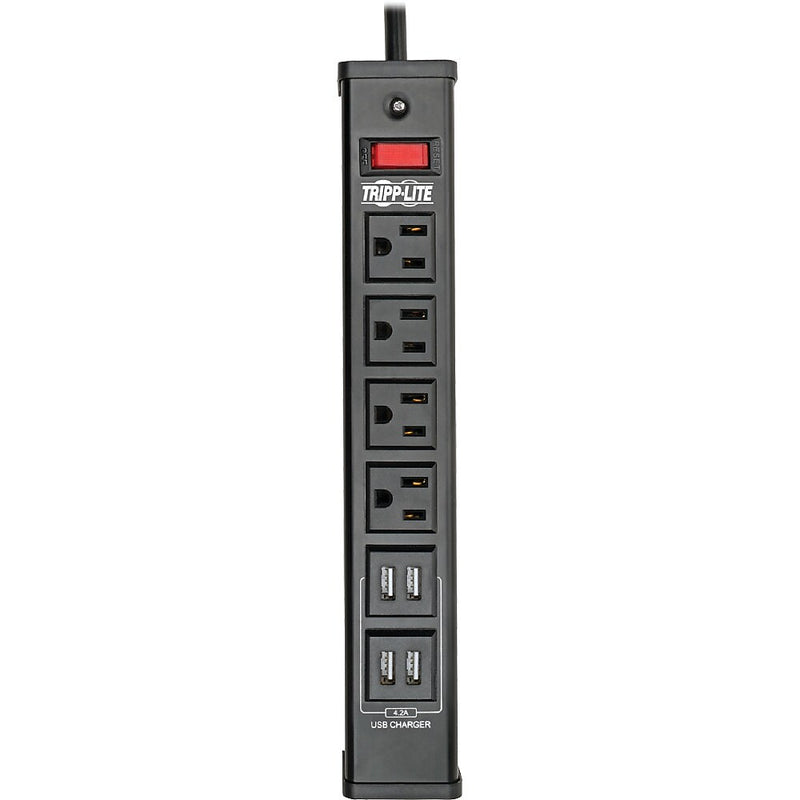 Tripp Lite 8 Outlet Home/Office, 6' Cord, 450 Joules (TLM446USBB)