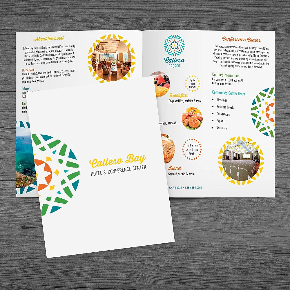 Custom Half Fold Brochure, 100# Cover , 17" x 11", Qty 100