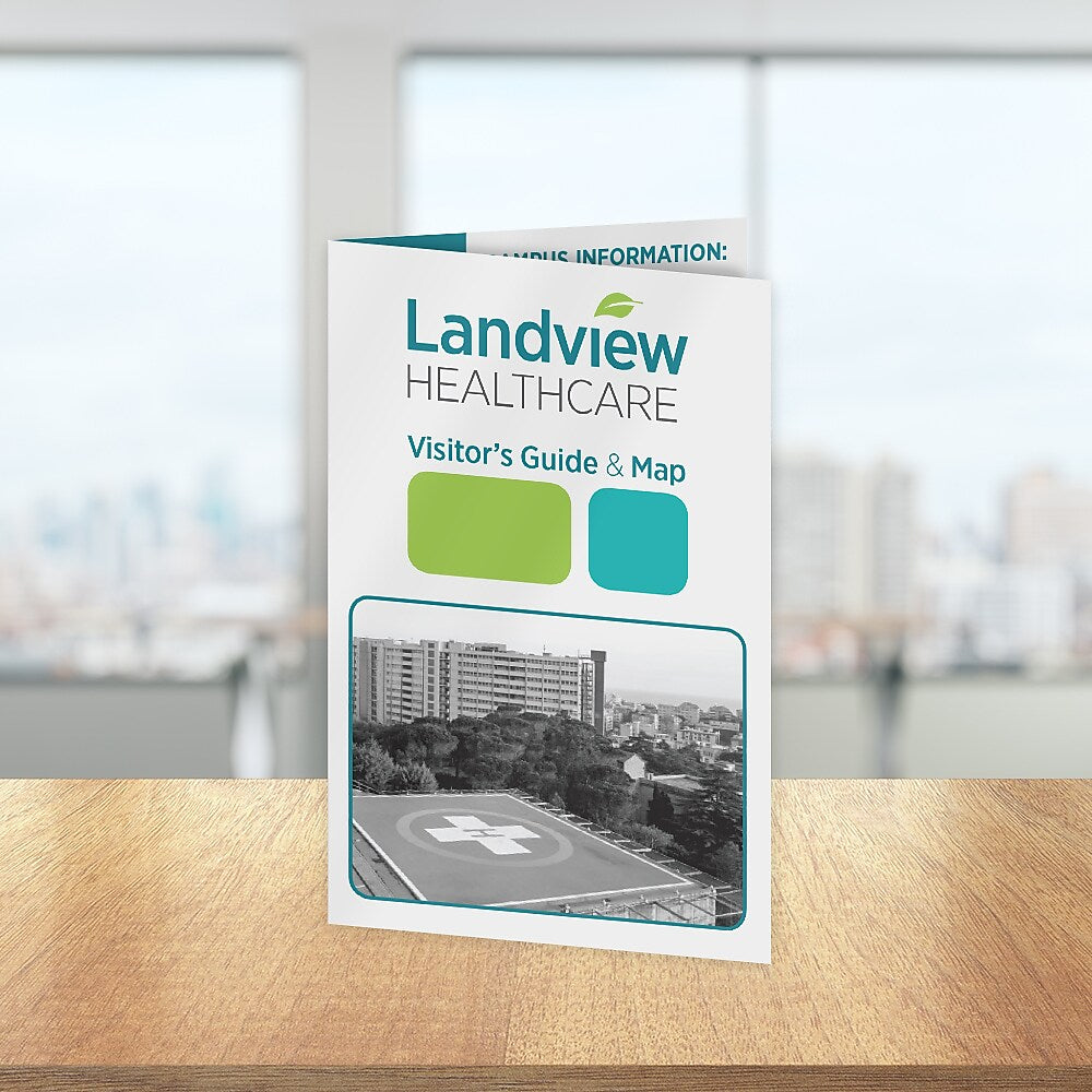 Custom Half Fold Brochure, Dull or Gloss , 8 1/2" x 11", Qty 50