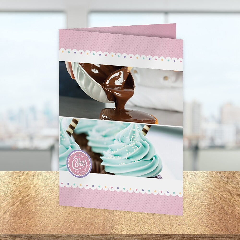 Custom Half Fold Brochure, Dull or Gloss , 17" x 11", Qty 250
