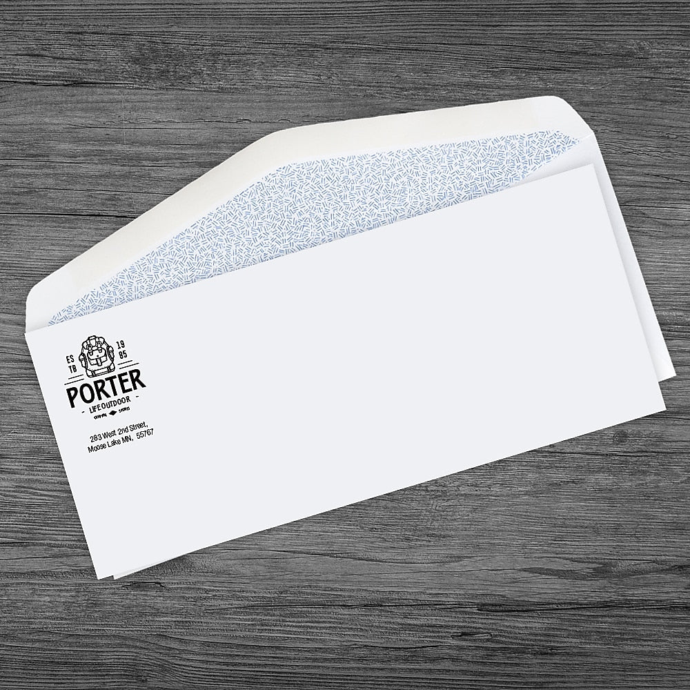 #10 Security Envelope, 1-Color, Qty 500