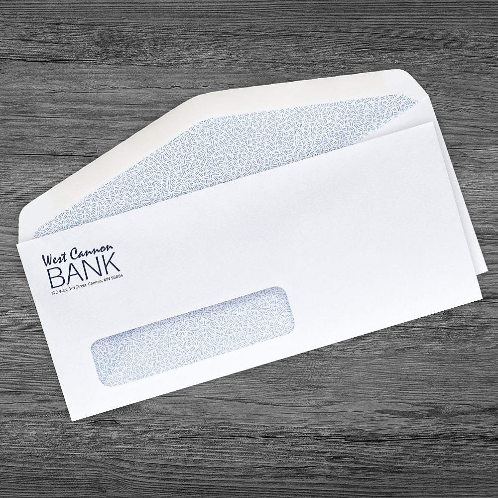 #10 Window Security Envelope, Black, Red or Dark Blue, Qty 5000